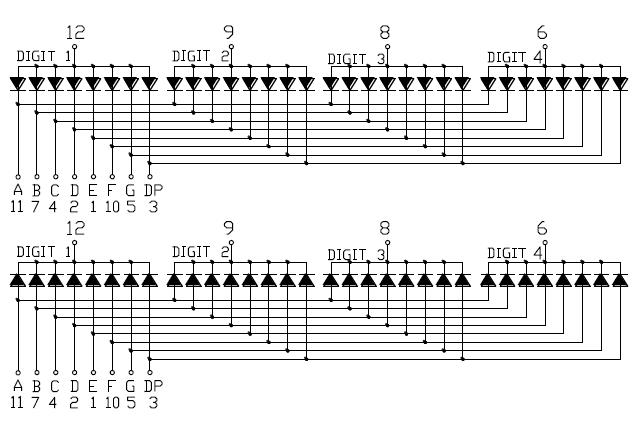 0.3インチ4桁SMDディスプレイ3040