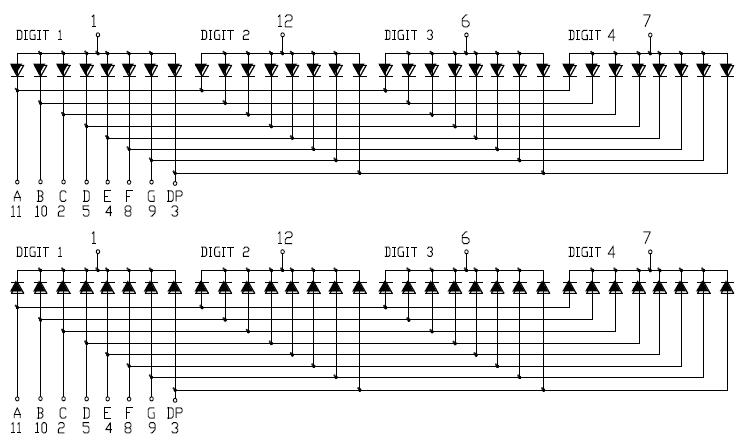 0.56インチ4桁SMDディスプレイ5640