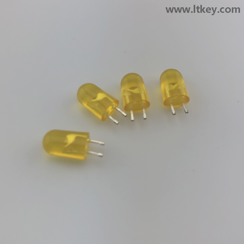 琥珀色の5mm楕円形LED
