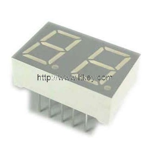 0.40 インチ 2 桁 LED 数値ディスプレイ、多重回路付き