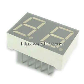 0.40 インチ 2 桁 LED 数値ディスプレイ、多重回路付き