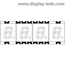 0.2 インチ 4 桁 7 セグメント SMD ディスプレイ