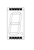 0.8 インチ Fout 桁 7 セグメント SMD ディスプレイ、グレーフェイス