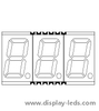 0.56 インチ 3 桁 7 セグメント SMD ディスプレイ
