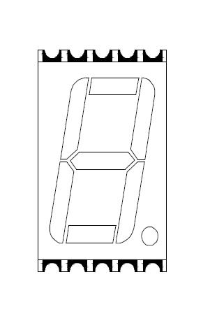 0.56 インチ 1 桁数値 SMD ディスプレイ