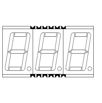 0.56 インチ 3 桁数値 SMD ディスプレイ
