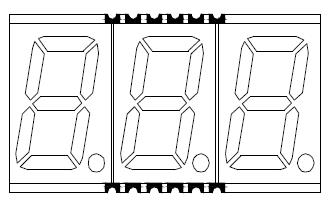 0.56 インチ 3 桁 smd LED 5630