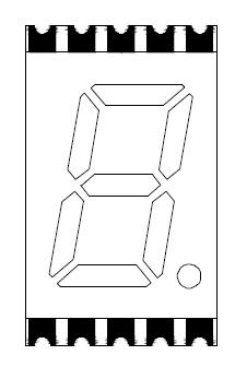 0.3 インチ 1 桁 smd LED ディスプレイ
