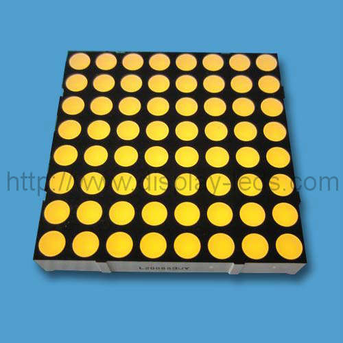 2 インチ 8x8 LED ドット マトリックス (黄色)