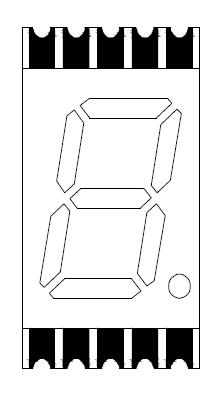 0.39 インチ 1 桁 smd LED ディスプレイ 3913