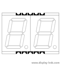 0.51 インチ 2 桁 7 セグメント SMD ディスプレイ