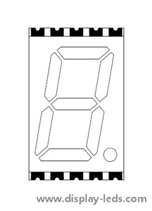 0.56 インチ 1 桁 7 セグメント SMD ディスプレイ