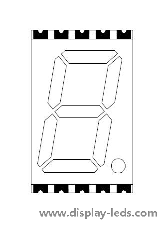 0.56 インチ 1 桁 7 セグメント SMD ディスプレイ