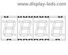 0.28 インチ 4 桁 7 セグメント SMD ディスプレイ