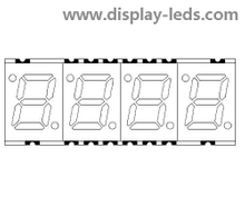 0.28 インチ 4 桁 7 セグメント SMD ディスプレイ