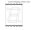 0.28 インチ 1 桁 7 セグメント SMD ディスプレイ