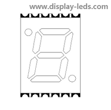 0.28 インチ 1 桁 7 セグメント SMD ディスプレイ
