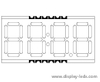 0.39 インチ 4 桁 7 セグメント SMD ディスプレイ (時計タイプ)