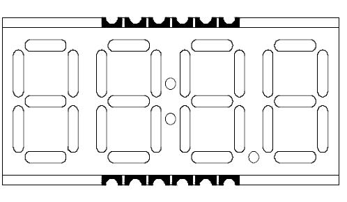 0.39 インチ 4 桁 smd LED ディスプレイ 3941