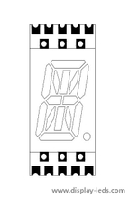 0.4 インチ 1 桁 14 セグメント SMD ディスプレイ