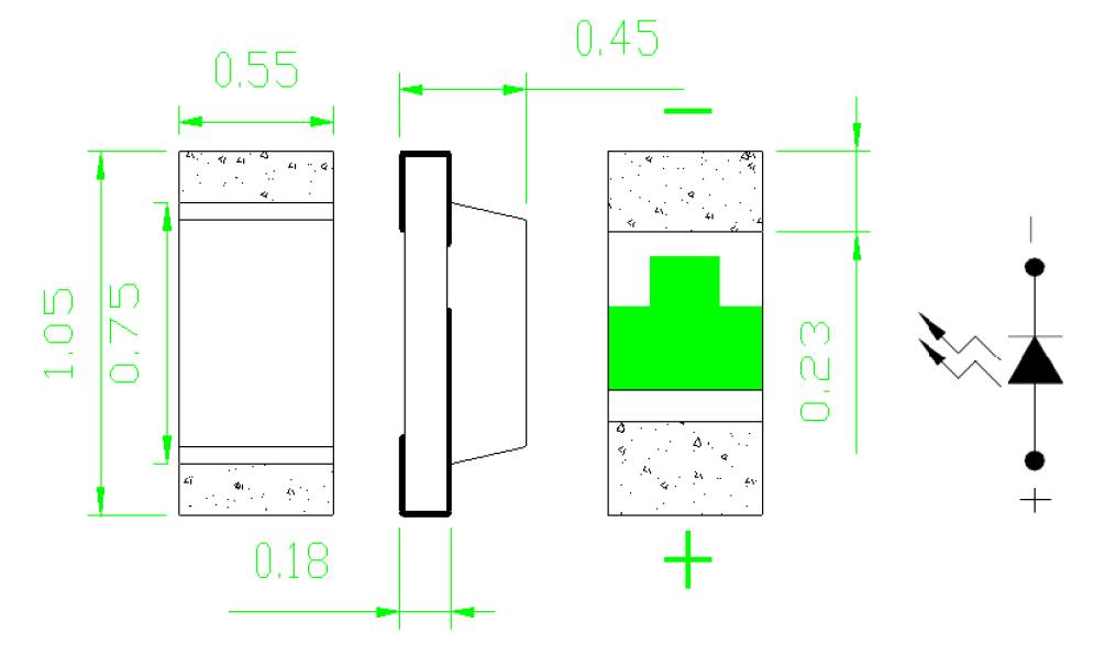 0402 赤色 SMD LED