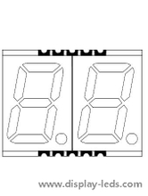 0.56 インチ 2 桁数値 SMD ディスプレイ