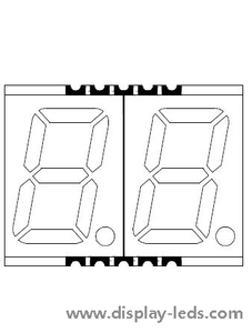 0.56 インチ 2 桁数値 SMD ディスプレイ