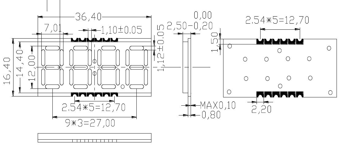 0.39 インチ 4 桁 SMD ディスプレイ 3941