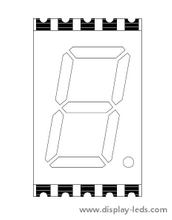 0.4 インチ 1 桁 7 セグメント SMD ディスプレイ