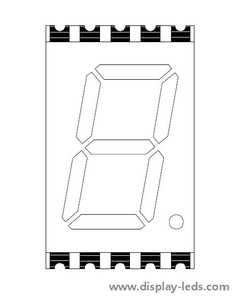 0.4 インチ 1 桁 7 セグメント SMD ディスプレイ