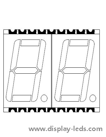0.56 インチ 2 桁 7 セグメント SMD ディスプレイ