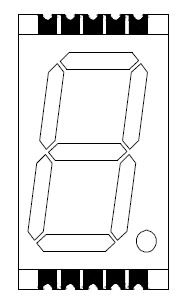 0.8 インチ 1 桁 smd LED 8011