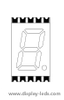 0.3 インチ 1 桁 7 セグメント SMD ディスプレイ