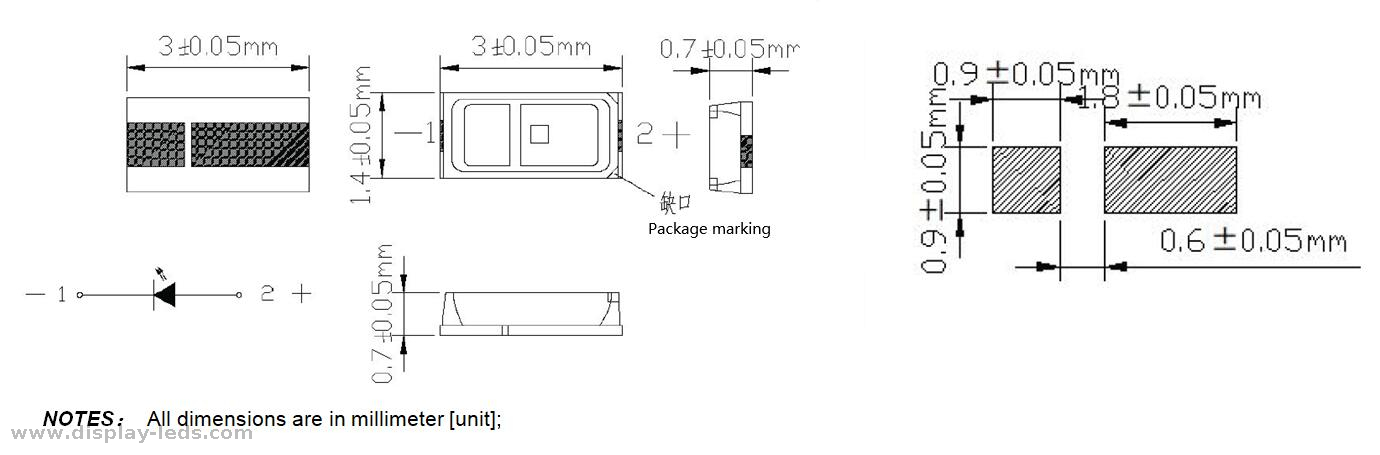 中国の専門メーカーによる RoHS 準拠の黄色 3014 トップエミッション SMD LED