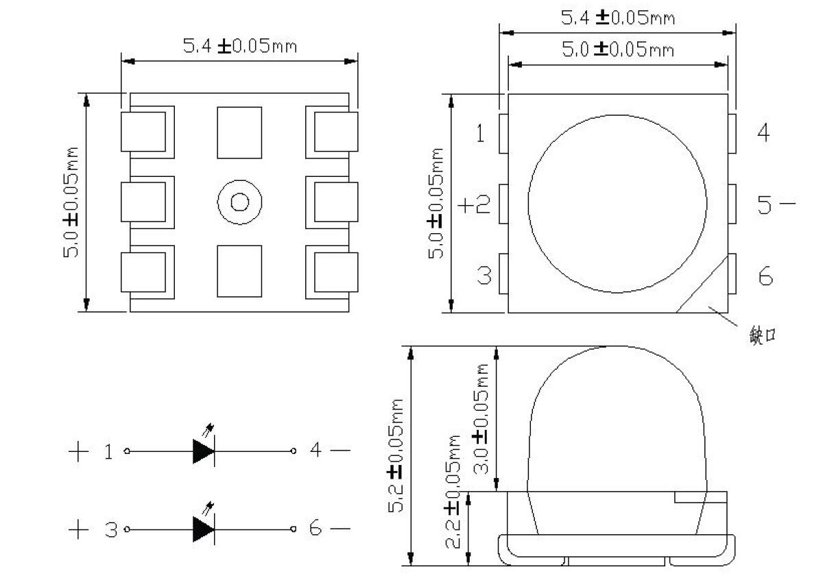 5050 SMD LED レンズ付き (3)