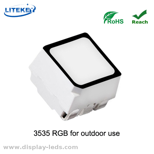 中国専門メーカーの RoHS 準拠 RGB 6 ピン 3535 SMD LED (ブラックフェイス付き)